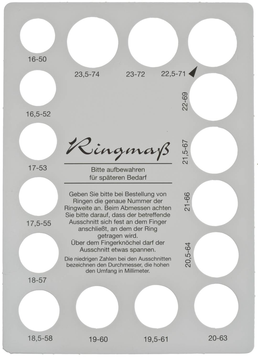 Ringmaß (16 Größen)