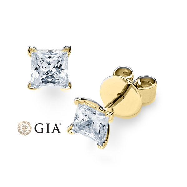 [RU-1573] Ohrstecker Weißgold 585