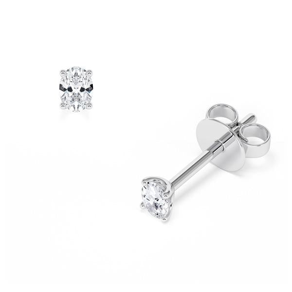 [RU-1778] Ohrstecker Weißgold 585