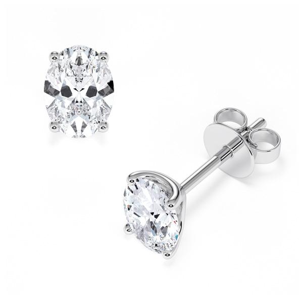 [RU-1778] Ohrstecker Weißgold 585