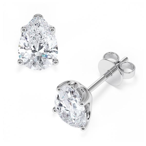 [RU-1779] Ohrstecker Weißgold 585