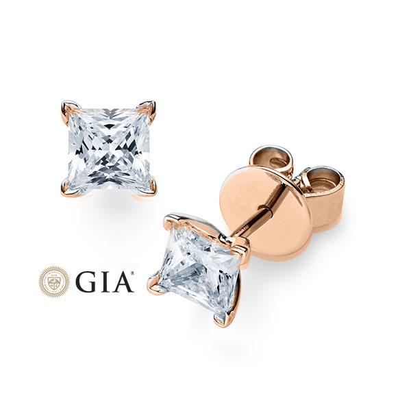 [RU-1573] Ohrstecker Weißgold 585