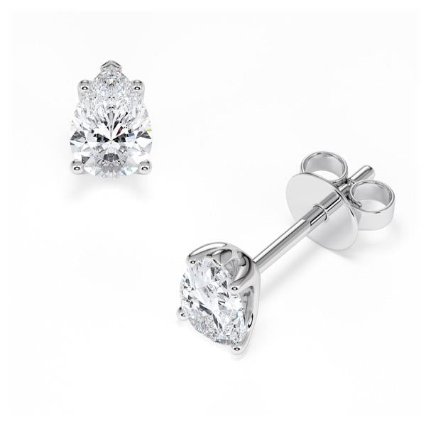 [RU-1779] Ohrstecker Weißgold 585