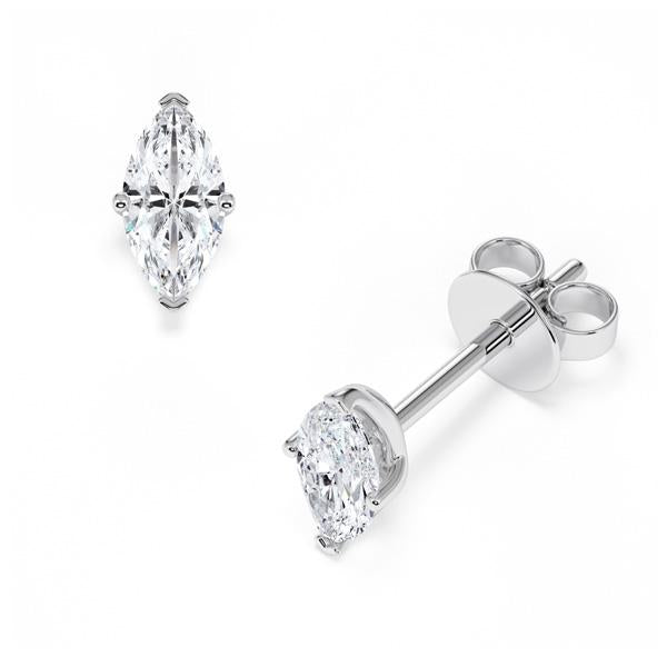 [RU-1777] Ohrstecker Weißgold 585