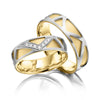 grau, gelb / Platin 600, Gold 585 / 0.070 ct. - 6x1.8 / feines: B / 1