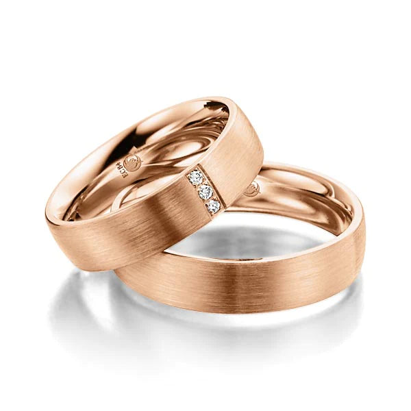 RU-1001 Paar Trauringe Rotgold