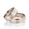 grau, rot / Platin 600, Gold 585 / 0.060 ct. - 7x1.5 / feines: B / 1
