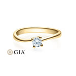 [RU-1500] Verlobungsring Weißgold 585