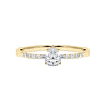 [RU-1790] Verlobungsring Weißgold 375