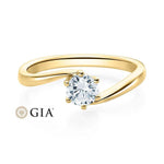 [RU-1584] Verlobungsring Weißgold 585