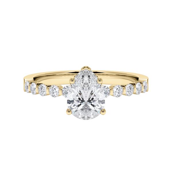 [RU-1792] Verlobungsring Weißgold 375