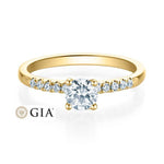 [RU-1594] Verlobungsring Weißgold 750