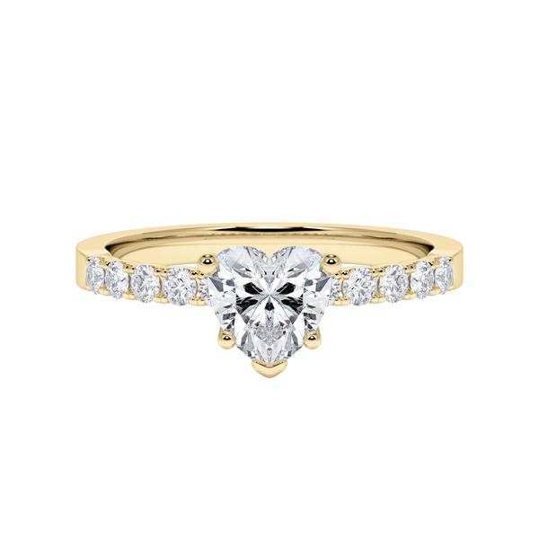 [RU-1790] Verlobungsring Weißgold 375