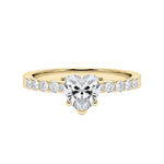 [RU-1790] Verlobungsring Weißgold 375