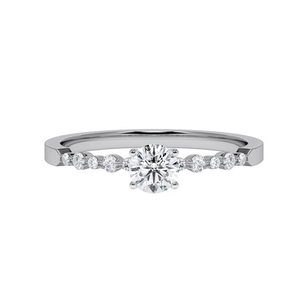 [RU-1787] Verlobungsring Weißgold 375