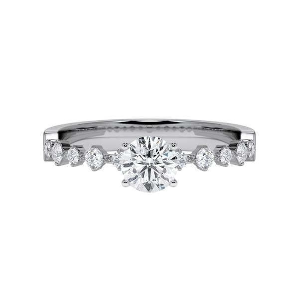 [RU-1795] Verlobungsring Weißgold 375