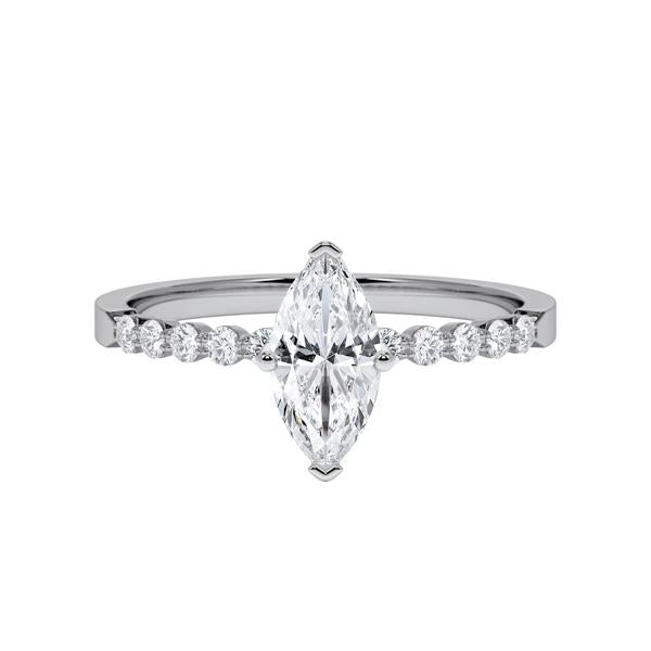 [RU-1786] Verlobungsring Weißgold 375