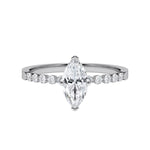 [RU-1786] Verlobungsring Weißgold 375