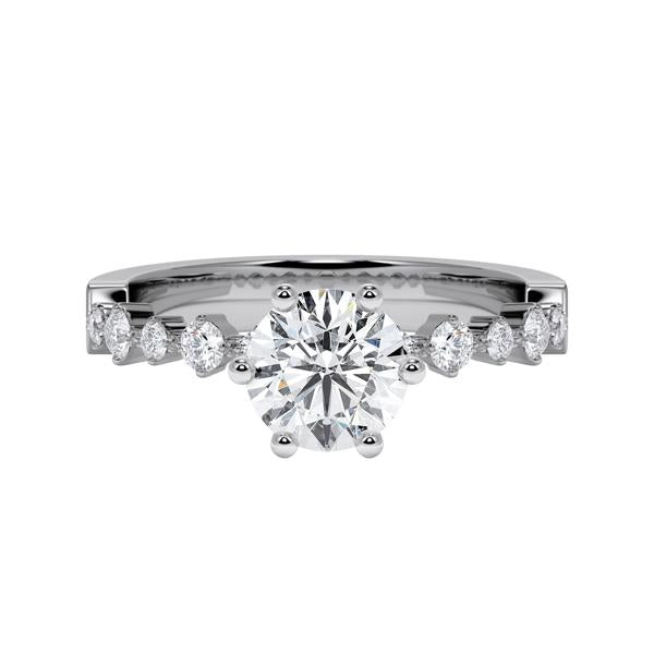 [RU-1795] Verlobungsring Weißgold 375