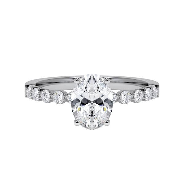 [RU-1786] Verlobungsring Weißgold 375