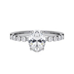 [RU-1786] Verlobungsring Weißgold 375