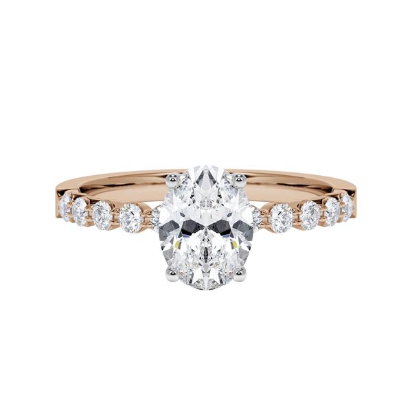 [RU-1786] Verlobungsring Weißgold 375