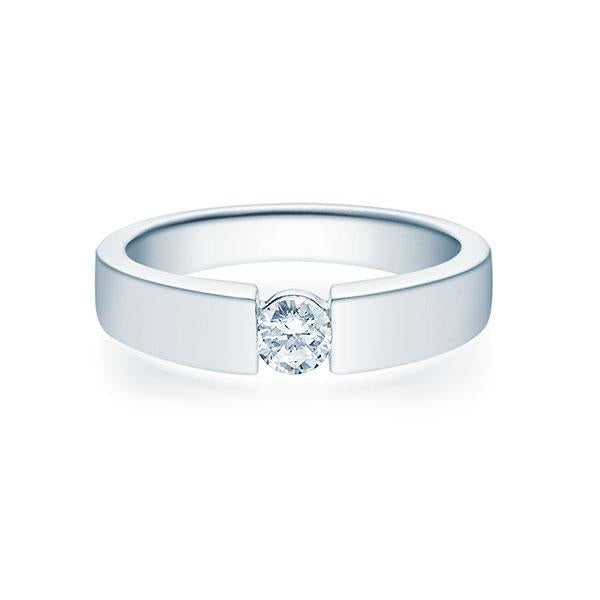 [RU-1499] Verlobungsring Weißgold 585