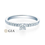 [RU-1594] Verlobungsring Weißgold 750