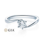 [RU-1584] Verlobungsring Weißgold 585