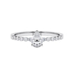 [RU-1786] Verlobungsring Weißgold 375