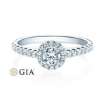 [RU-1588] Verlobungsring Weißgold 585