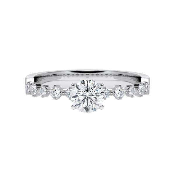 [RU-1795] Verlobungsring Weißgold 375