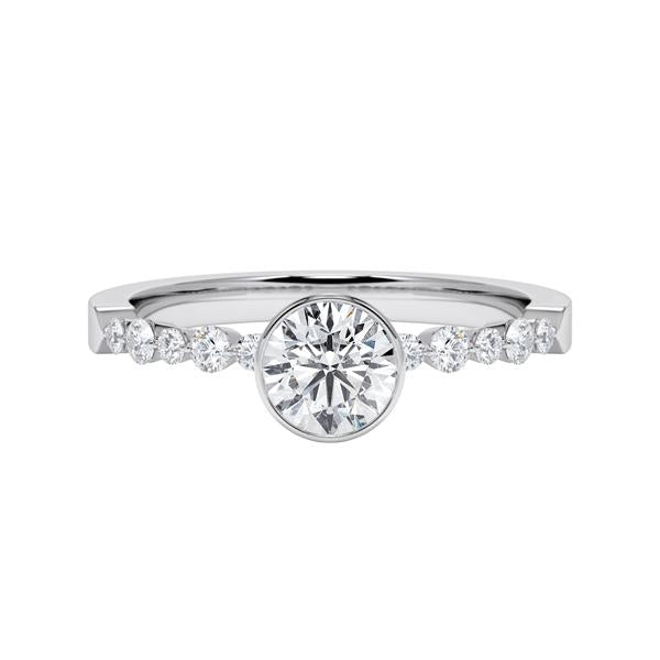 [RU-1789] Verlobungsring Weißgold 375