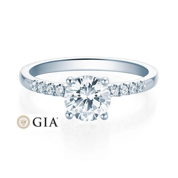 [RU-1594] Verlobungsring Weißgold 750