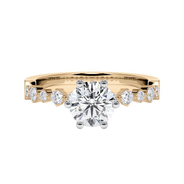 [RU-1795] Verlobungsring Weißgold 375