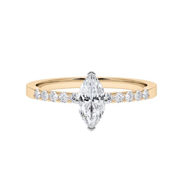 [RU-1790] Verlobungsring Weißgold 375