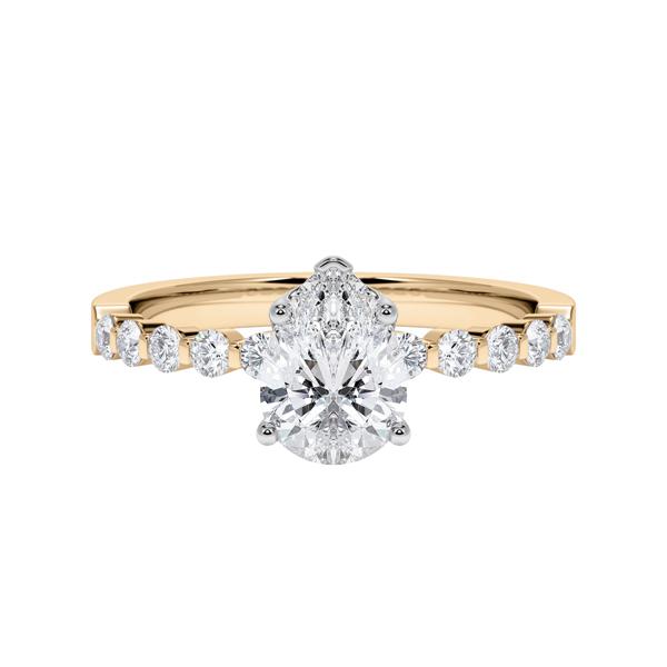 [RU-1792] Verlobungsring Weißgold 375