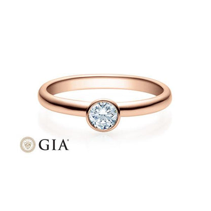 [RU-1493] Verlobungsring Rotgold 585