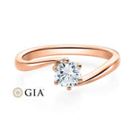 [RU-1584] Verlobungsring Weißgold 585