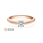 [RU-1507] Verlobungsring Weißgold 585