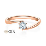 [RU-1584] Verlobungsring Weißgold 585