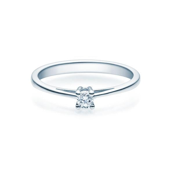 [RU-1501] Verlobungsring Weißgold 585