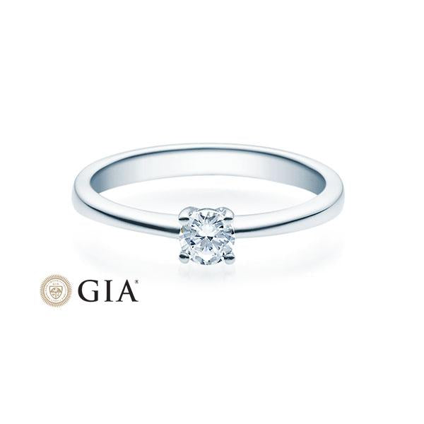 [RU-1503] Verlobungsring Weißgold 585