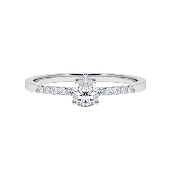 [RU-1790] Verlobungsring Weißgold 375