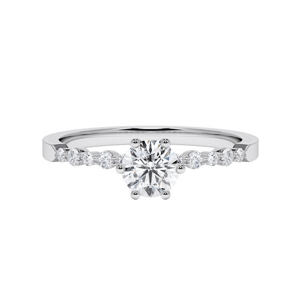 [RU-1787] Verlobungsring Weißgold 375