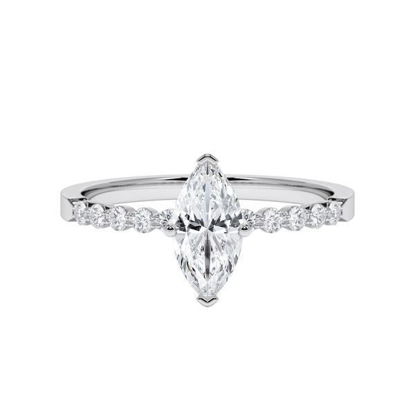 [RU-1786] Verlobungsring Weißgold 375