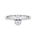 [RU-1792] Verlobungsring Weißgold 375