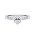 [RU-1790] Verlobungsring Weißgold 375