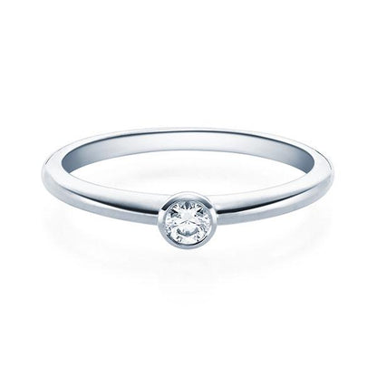 [RU-1571] Verlobungsring Weißgold 585