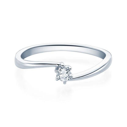 [RU-1584] Verlobungsring Weißgold 585